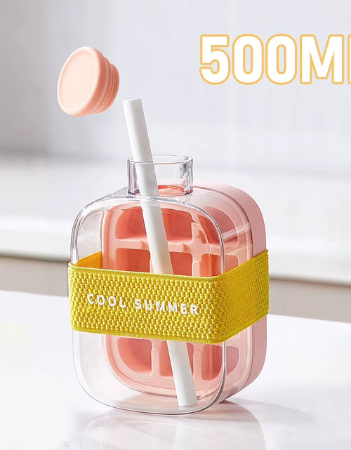 Load image into Gallery viewer, ChillSip Bottle Set – Stylish Water Bottle with Straw & Zero-Contact Ice Cube Tray