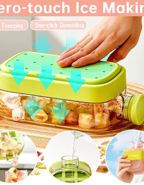 Load image into Gallery viewer, ChillSip Bottle Set – Stylish Water Bottle with Straw & Zero-Contact Ice Cube Tray
