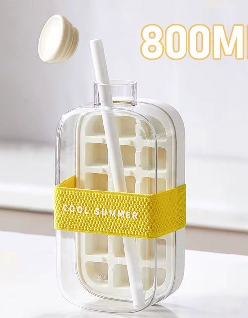 Load image into Gallery viewer, ChillSip Bottle Set – Stylish Water Bottle with Straw & Zero-Contact Ice Cube Tray