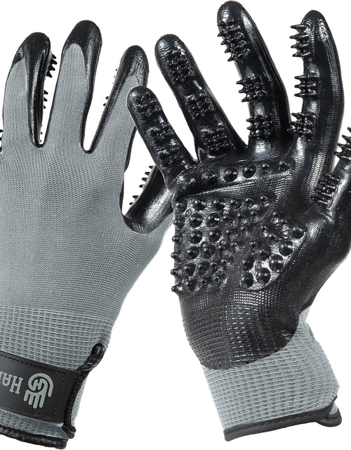 Load image into Gallery viewer, Handson Pet Grooming Gloves - #1 Ranked, Award Winning Daily Pet Hair Remover - Mitts for Gentle Deshedding, Bathing, and Massaging Cats, Dogs, Horses & Other Animals (Pack of 1 Pair)