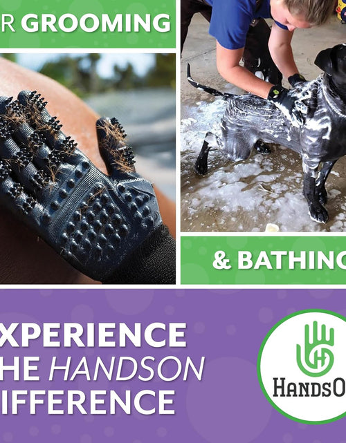 Load image into Gallery viewer, Handson Pet Grooming Gloves - #1 Ranked, Award Winning Daily Pet Hair Remover - Mitts for Gentle Deshedding, Bathing, and Massaging Cats, Dogs, Horses &amp; Other Animals (Pack of 1 Pair)

