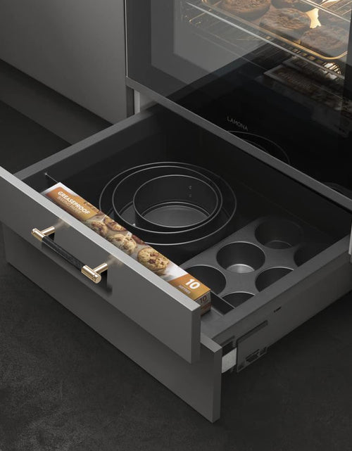 Load image into Gallery viewer, 12 Pack 5 Inch 128 Mm Knurled Cabinet Handles Cabinet Pulls Aluminum Handles Knurled Drawer Pulls Gold and Black Oxidation Finish with Diamond Pattern 6.2&quot; Length (5&quot; Hole Center)
