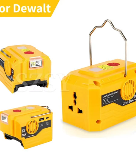 PowerPro Dewalt Battery Inverter – 18V-20V DC to 120V/220V AC with Dual USB, Ultimate Outdoor Power Adapter