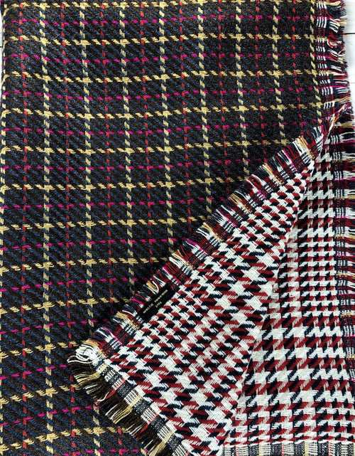Load image into Gallery viewer, Brown Tartan Pattern Blanket Scarf
