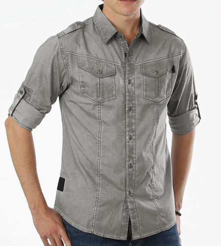 Vintage Wash Rugged Fashion Button Shirts