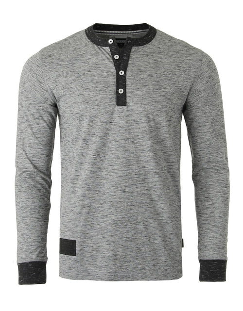 Load image into Gallery viewer, ZIMEGO Men&#39;s Long Sleeve Contrast Button Placket Neck Cuffs Casual Henley Shirts
