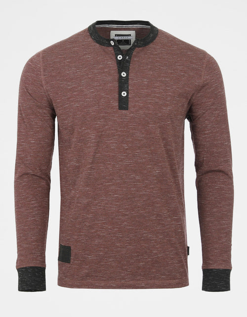 Load image into Gallery viewer, ZIMEGO Men&#39;s Long Sleeve Contrast Button Placket Neck Cuffs Casual Henley Shirts
