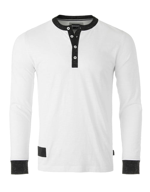 Load image into Gallery viewer, ZIMEGO Men&#39;s Long Sleeve Contrast Button Placket Neck Cuffs Casual Henley Shirts
