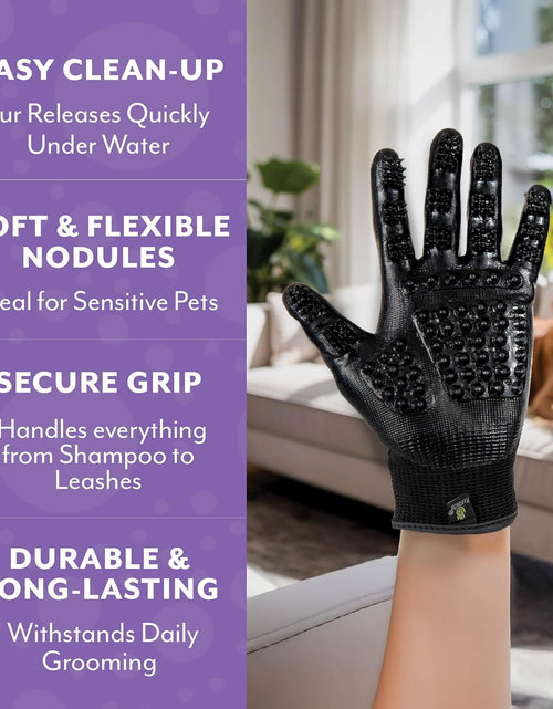 Load image into Gallery viewer, Handson Pet Grooming Gloves - #1 Ranked, Award Winning Daily Pet Hair Remover - Mitts for Gentle Deshedding, Bathing, and Massaging Cats, Dogs, Horses &amp; Other Animals (Pack of 1 Pair)
