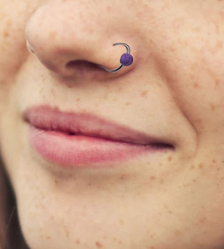Lava Clip-On Nose Ring Purple
